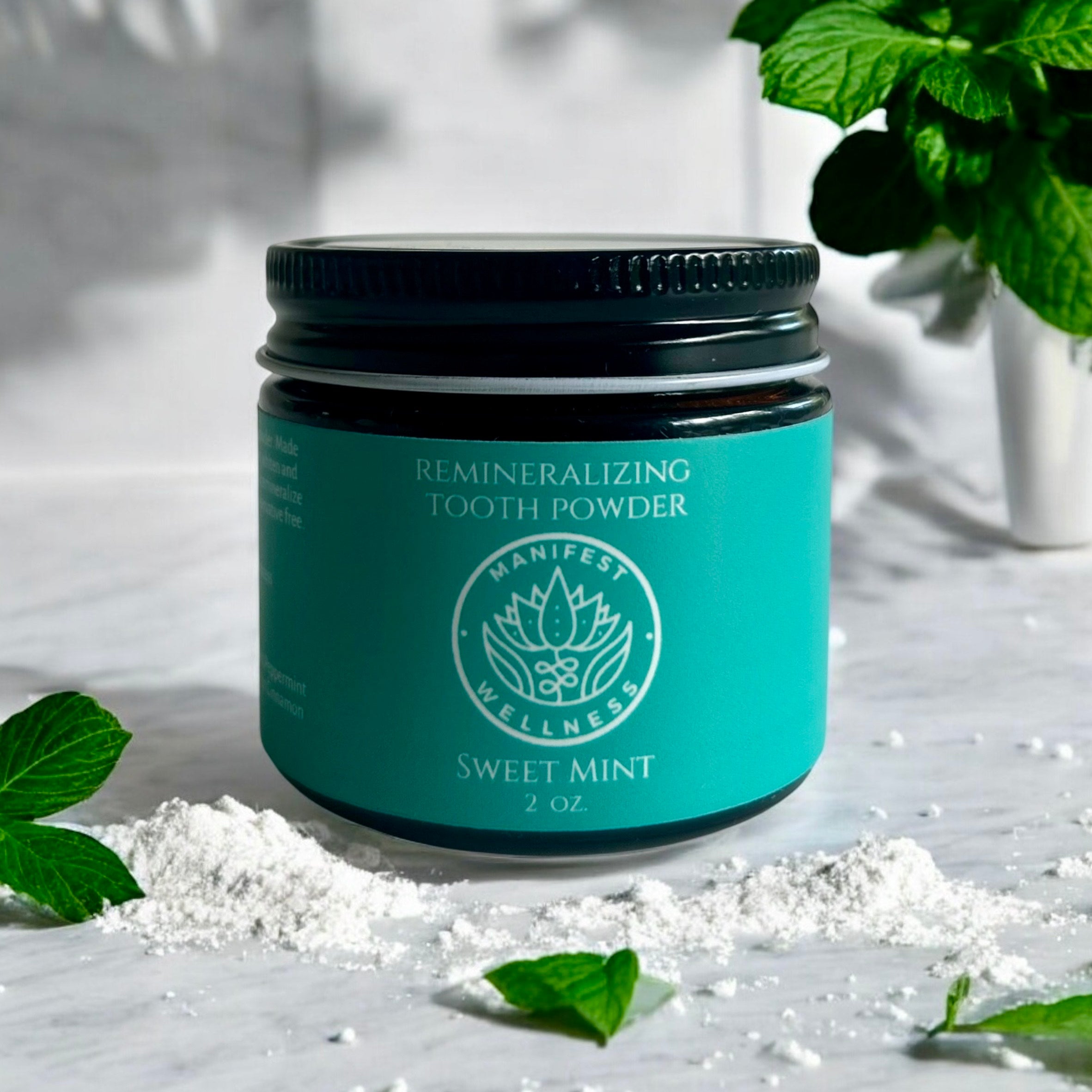 Sweet Mint Remineralizing Tooth Powder with Organic Ingredients
