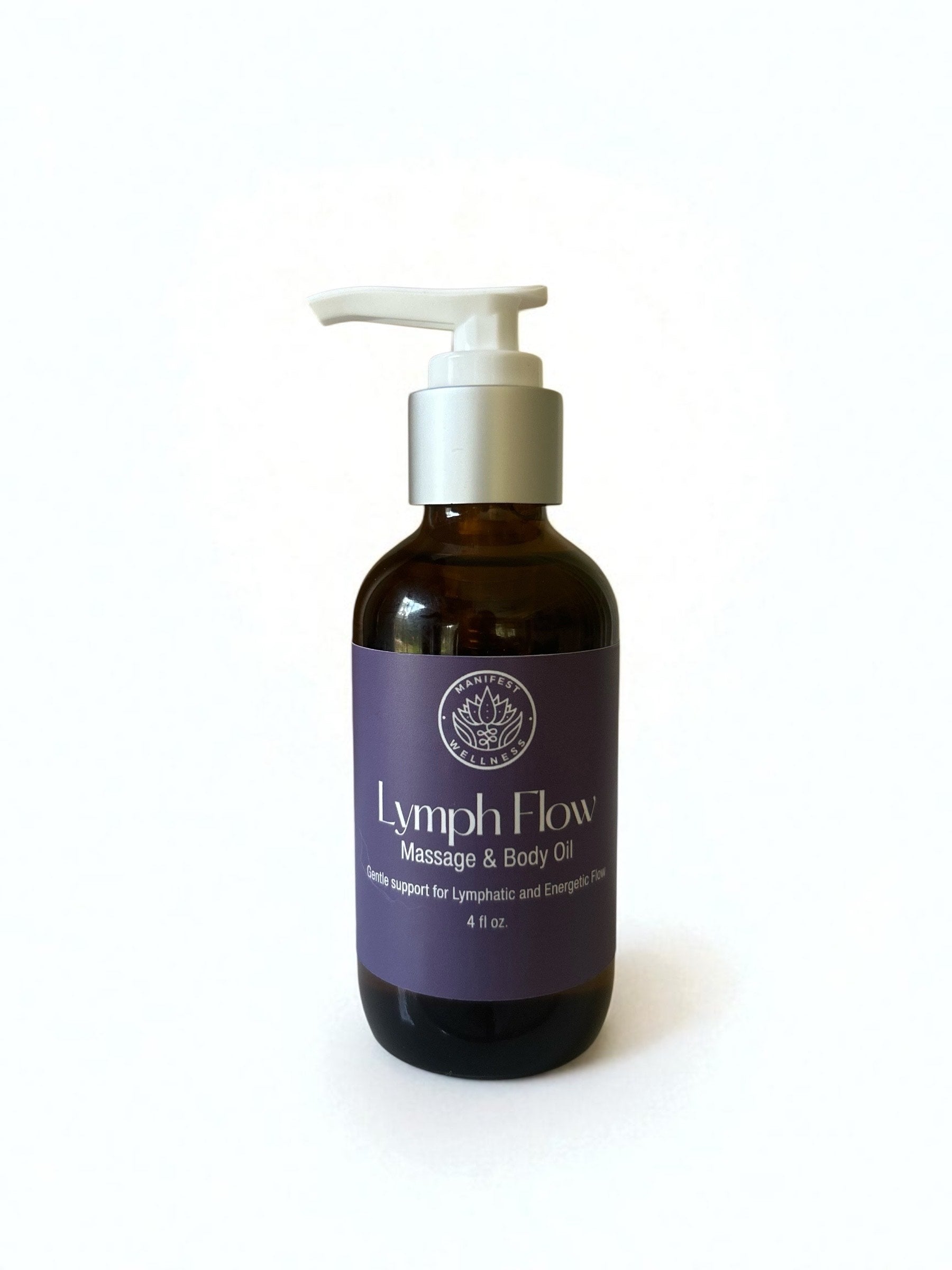 Lymph Flow Infused Herbal Massage & Body Oil for Gentle Lymphatic Support 4oz
