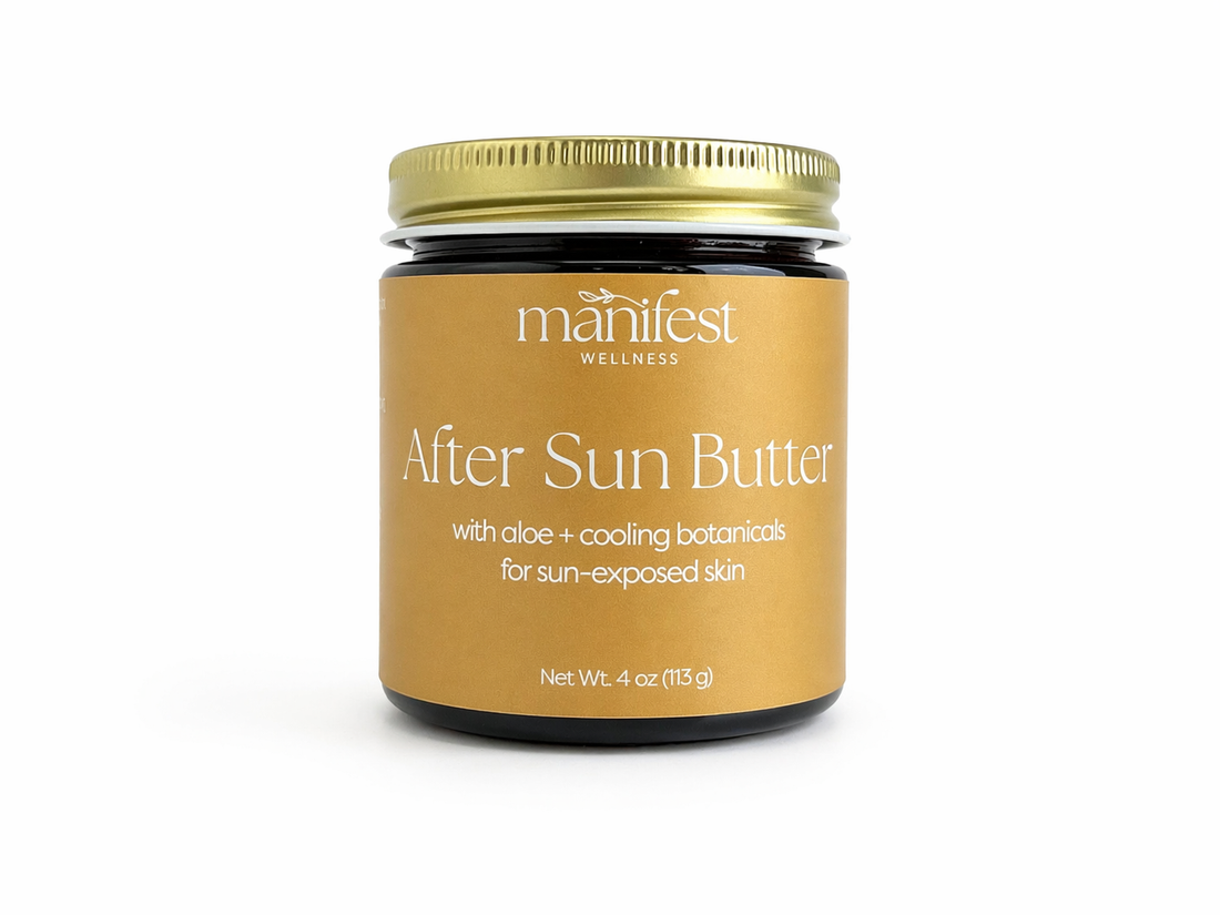 Jar of Manifest Wellness After Sun Butter on a white background