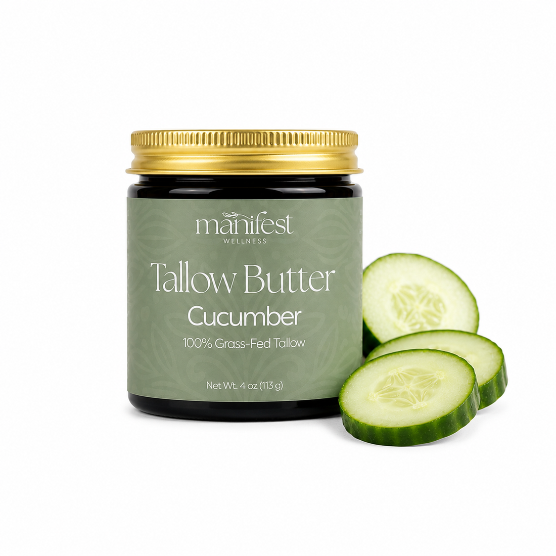 Cucumber Green Tea Grass-fed Tallow Butter