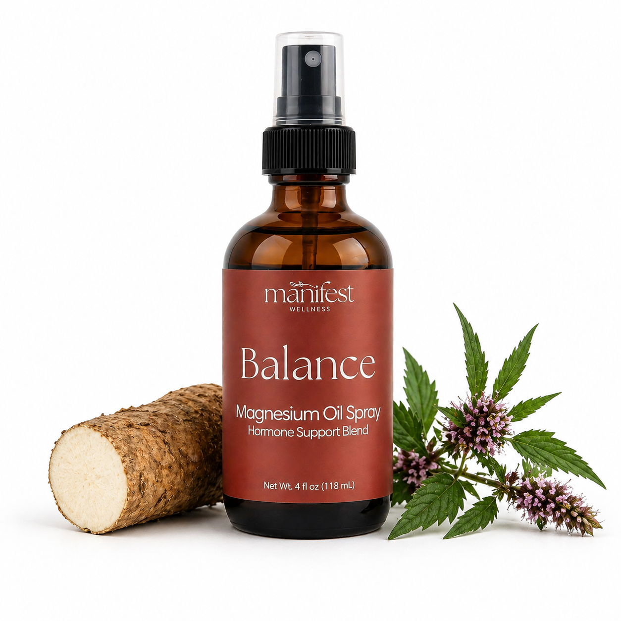 Magnesium Oil Spray – Balance | Hormone Support with Wild Yam &amp; Motherwort