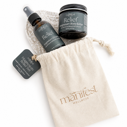 Magnesium Relief Body Butter + Oil Set for Targeted Comfort